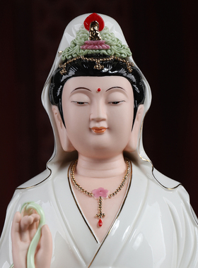 戴玉堂陶瓷供奉观世音菩萨站像