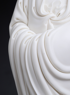 陶瓷渡海观世音菩萨佛像立像摆件