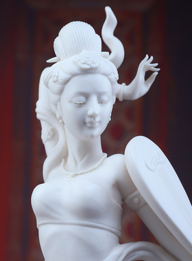 反弹琵琶敦煌飞天陶瓷摆件客厅