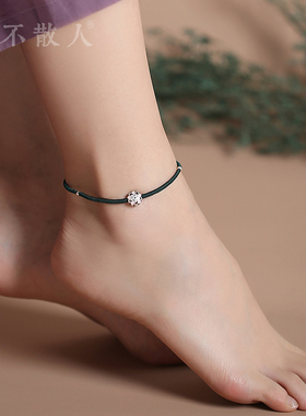 吉祥金刚结编织纯银细手链脚链