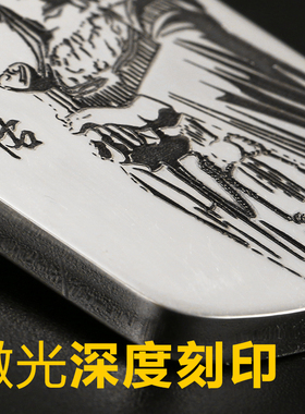 加厚铭牌男女刻照片情侣纪念项链