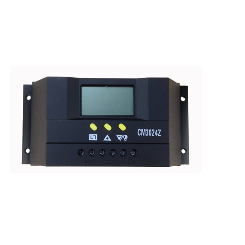 12V24V30A太阳能控制器温度电压电流显示太阳能路灯充放电控制器