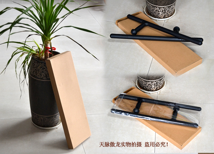 买一对送棍套特价 人踩不断 正宗不掺假聚酯纤维丁字T型武术拐高清大图