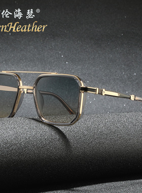 2026新款时尚方框太阳镜欧美男士复古墨镜摩登百搭驾驶太阳眼镜