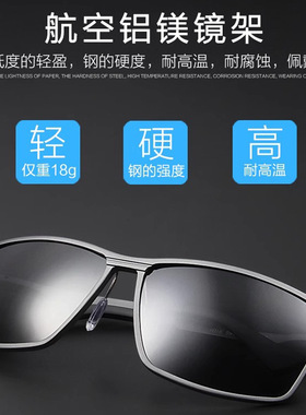 超轻潮流新款铝镁偏光太阳镜型男墨镜男女户外骑行钓鱼驾驶眼镜潮