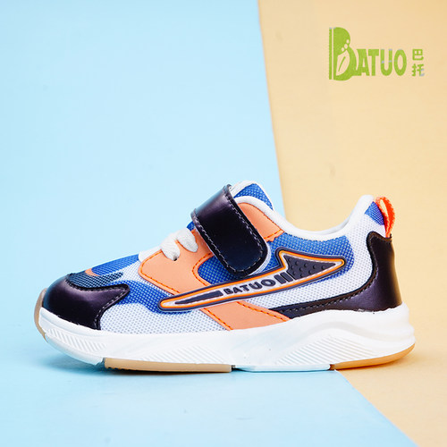 巴托童鞋 春秋单鞋 软底防滑吸汗透气运动网鞋儿童单鞋E2236 - 图1