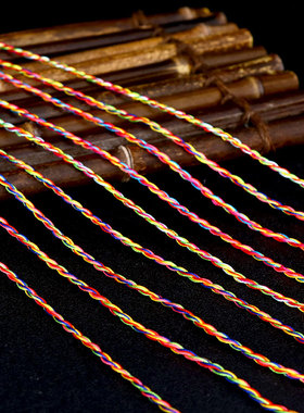 爱拉端午节五彩绳儿手童工编织手链手绳挂脖材料吊坠配饰小礼品