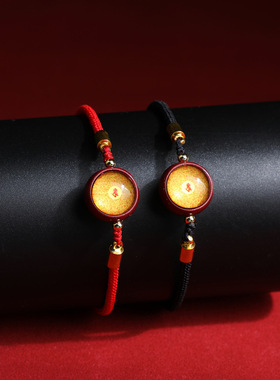 批发朱砂手链 紫金砂唐卡楞严咒手链手串