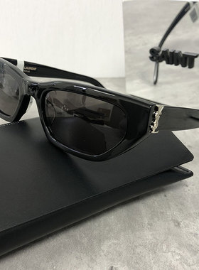 现货圣罗兰小窄框墨镜酷