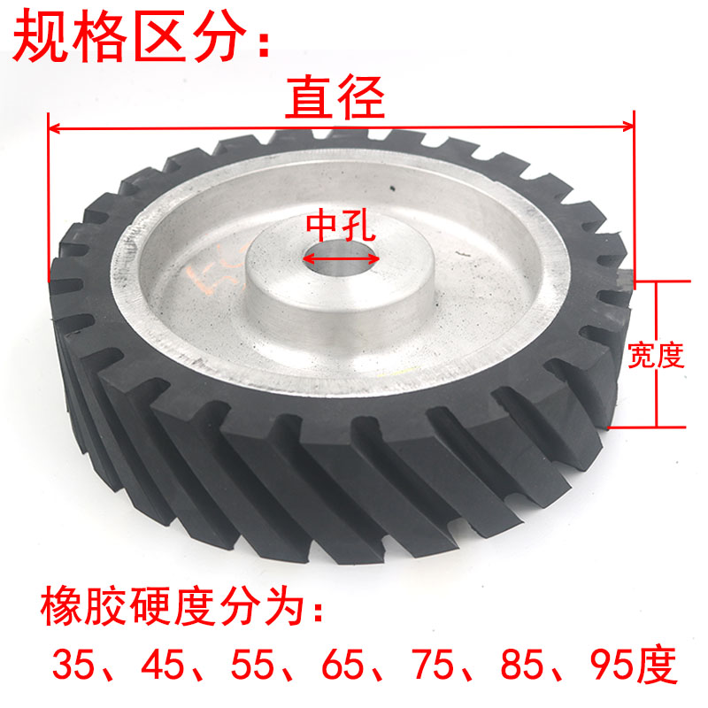 面轮抛光轮铝主动太阳砂带齿轮轮套砂带橡胶轮面轮轮芯砂带机胶平