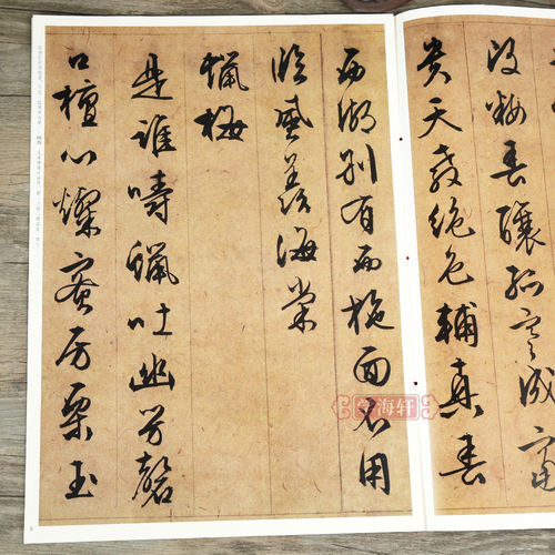 文徵明杂花诗卷 中华碑帖彩色放大本 毛笔行书原色放大字临摹赏析8开穿绳装订书法初学成人临帖 附繁体注释中华书局 - 图0