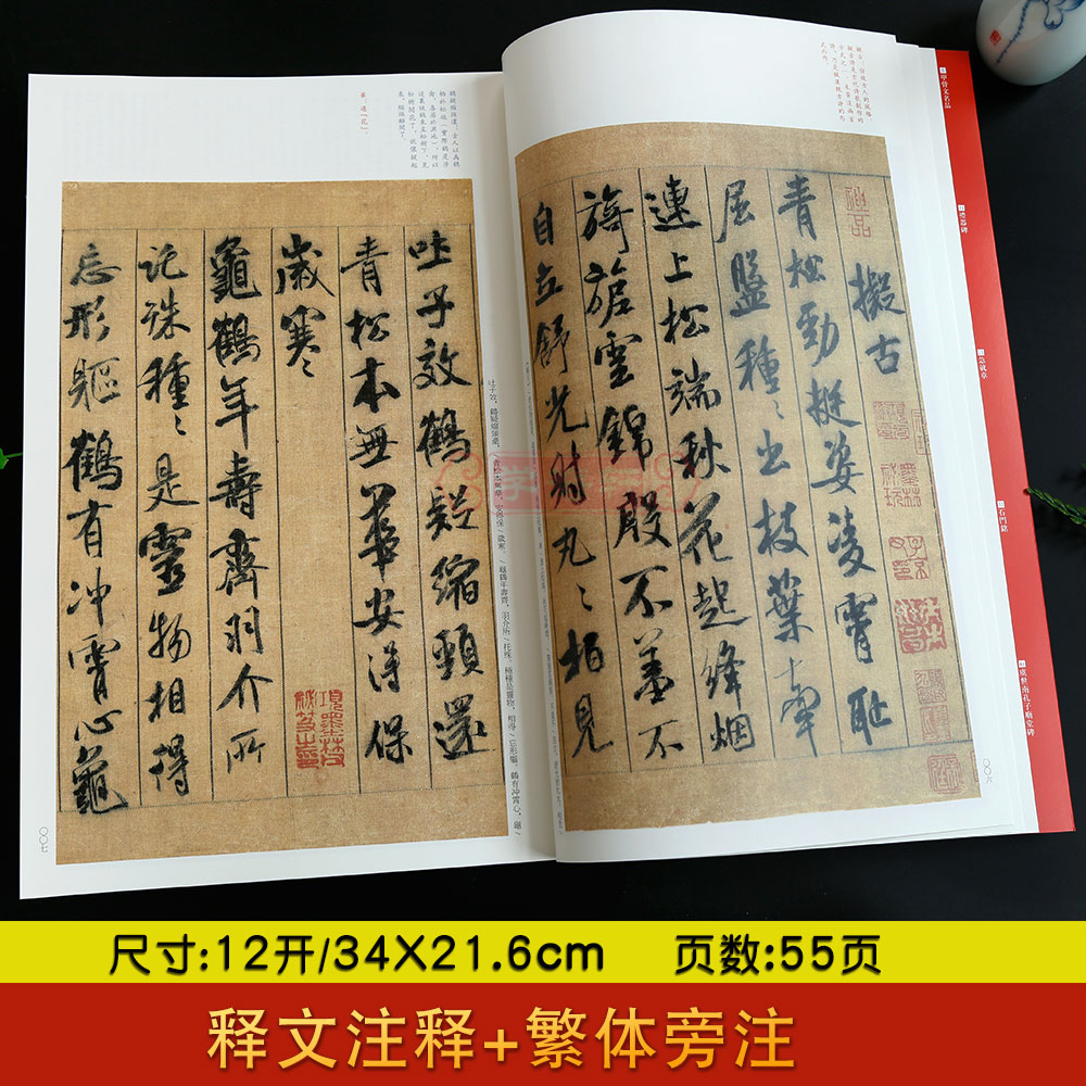 学海轩 大红袍 米芾蜀素帖苕溪诗帖中国碑帖名品79译文注释繁体旁注行书毛笔字帖书法成人临摹帖古帖书籍擬古入境寄上海书画出版社 - 图0