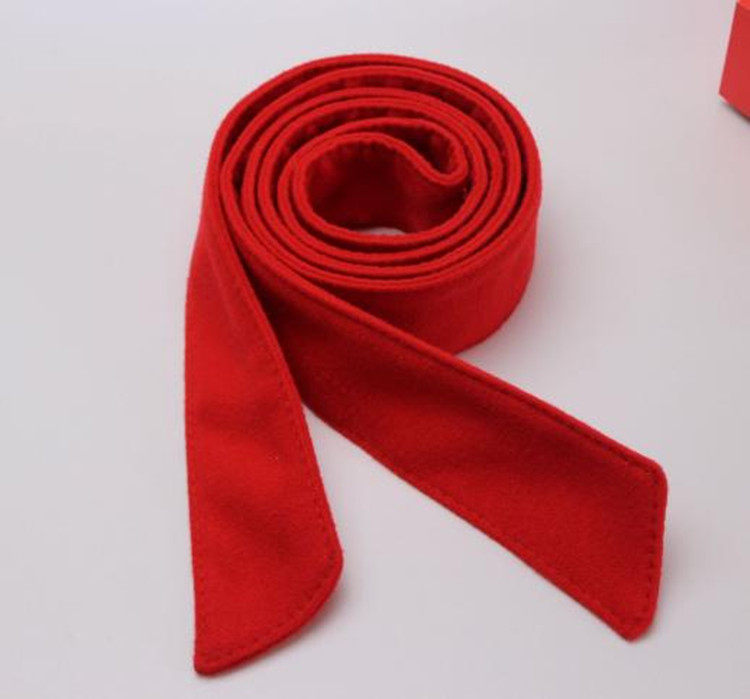 秋冬毛呢大衣腰带 双面仿毛呢布料布条打蝴蝶结绑带黑色女士腰带