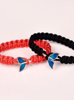 鲸鱼蓝色手绳女士手链