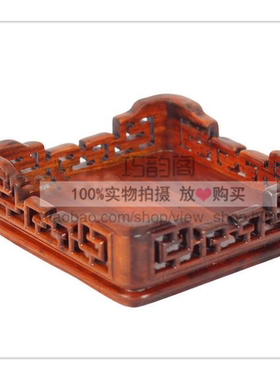 红木摆件盆景底座玉石茶壶工艺品