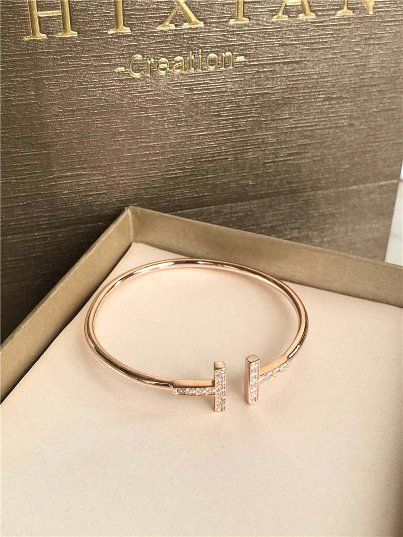 双t女开口纯银百搭款网红同款手镯 石仙珠宝手镯