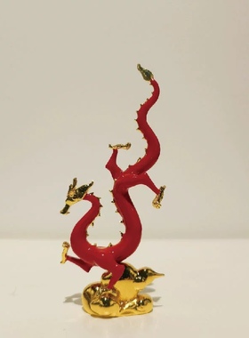 西安博物馆文创鎏金铁心铜龙