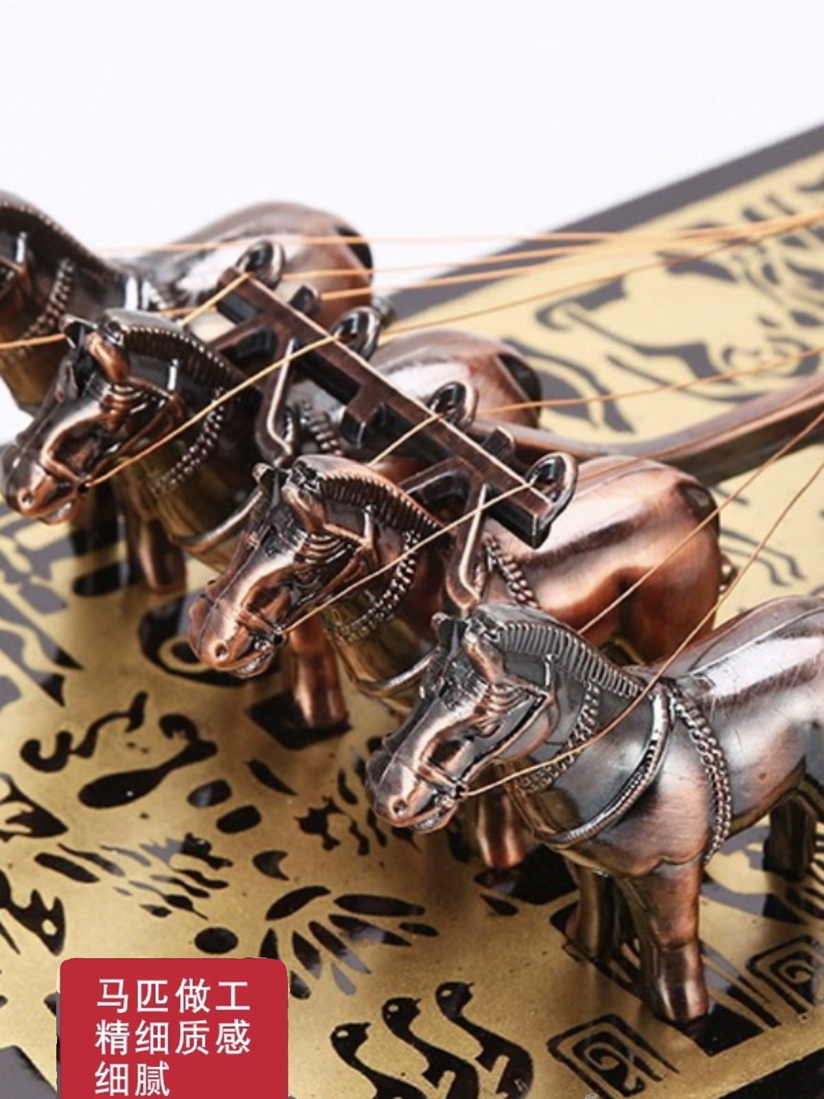 西安兵马俑特色工艺品红铜木盒铜车马高档秦始皇陵商务礼品伴手礼