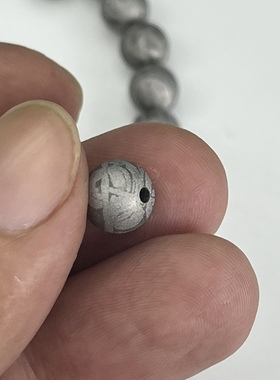 天外来客新疆阿勒泰铁陨石圆珠天铁珠子陨石饰品配珠保真陨石