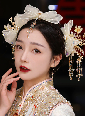 好俏秀禾套装镀金仙美结婚头饰新