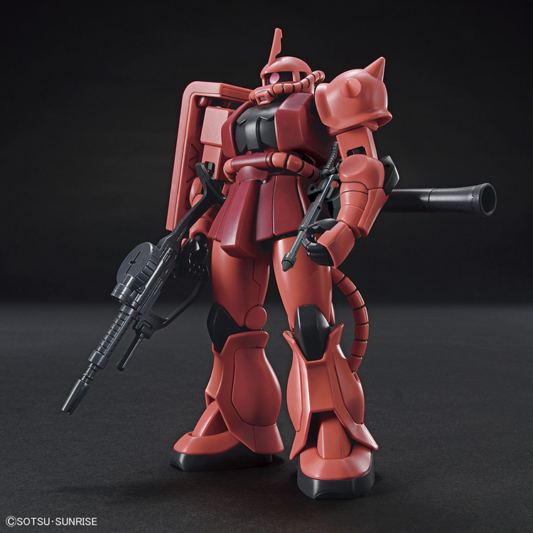 现货万代 HGUC 1/144 HG234扎古II夏亚专用红扎古新生版渣古-图1