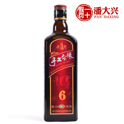 绍兴黄酒 塔牌六年陈手工冬酿花雕酒500ml*6瓶整箱精美礼盒酒 - 图1