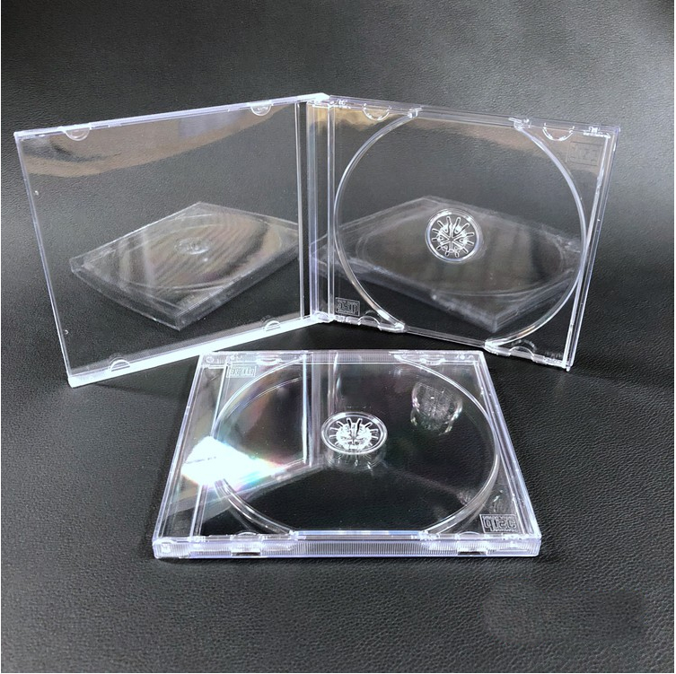 光盘盒单片装加厚100CD包装盒DVD盒单片装全透明光碟盒壳塑料盒子-图3