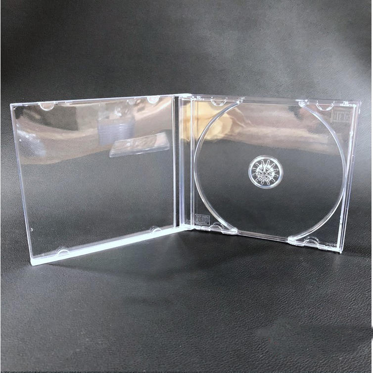 光盘盒单片装加厚100CD包装盒DVD盒单片装全透明光碟盒壳塑料盒子-图2