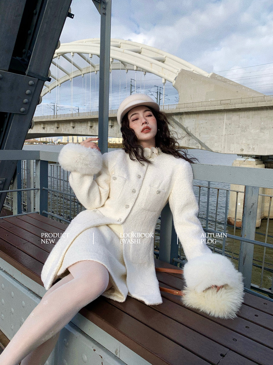 大于诗集 法式轻奢小香风外套女小个子夹棉高腰包臀裙短裙套装冬,淘宝优惠券,粉丝福利购,淘宝优惠卷