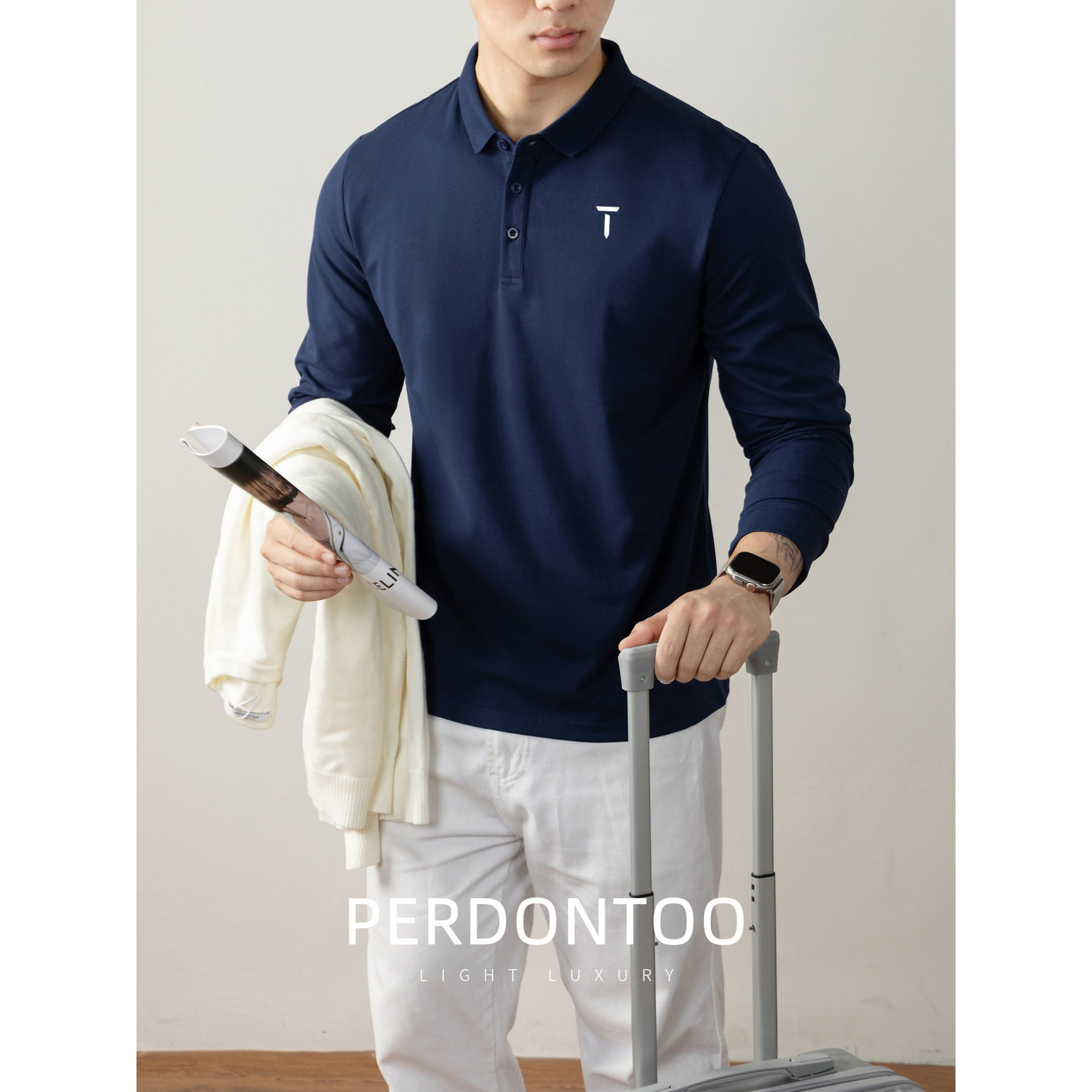 European Tour高尔夫上装男士长袖翻领POLO衫高级商务休闲运动T恤,淘宝优惠券,粉丝福利购,淘宝优惠卷