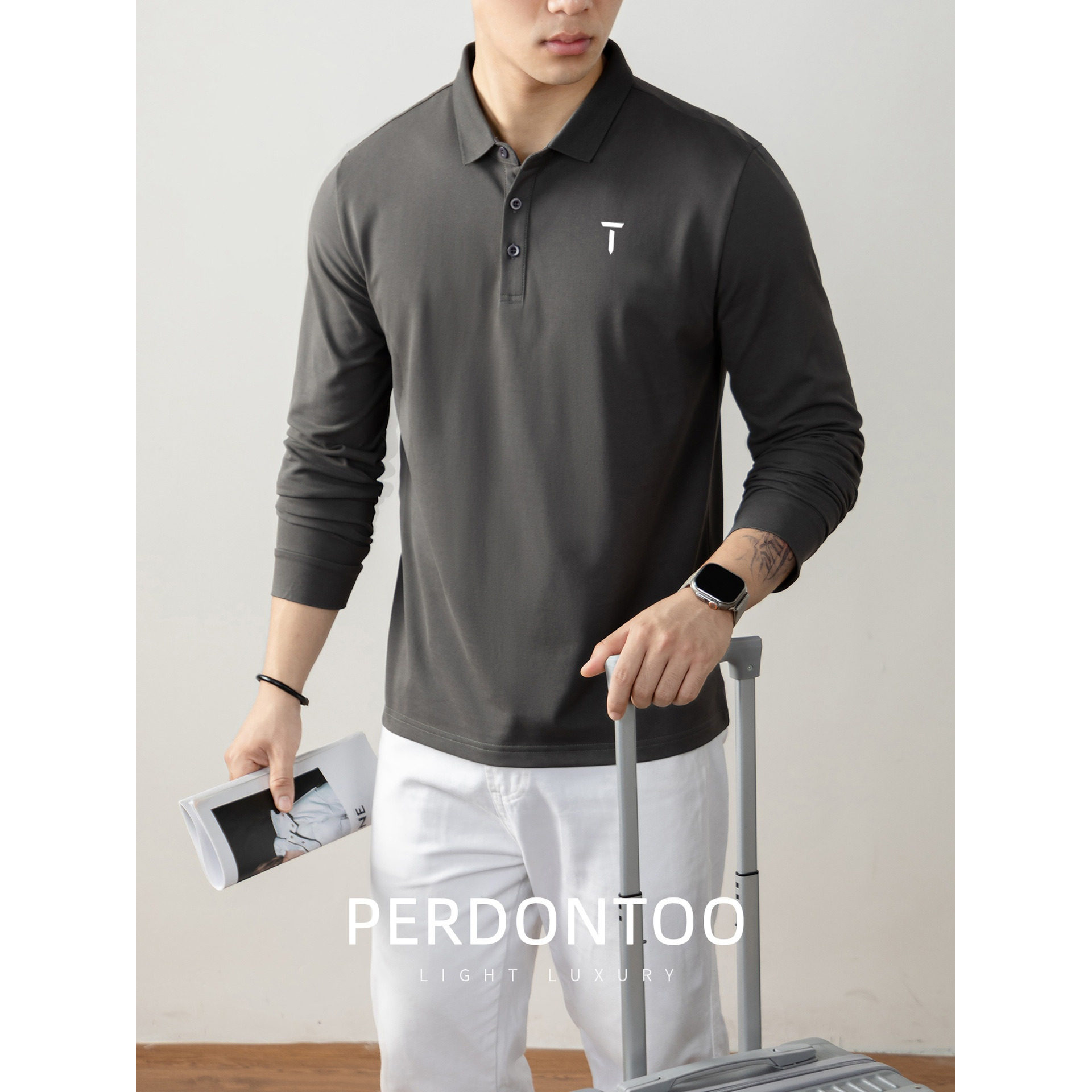 European Tour高尔夫上装男士长袖翻领POLO衫高级商务休闲运动T恤,淘宝优惠券,粉丝福利购,淘宝优惠卷