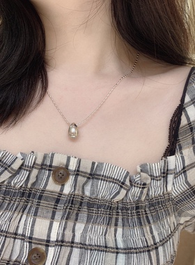 仙女蛋～45cm项链【通体银】珠珠练925银不褪色防过敏洗澡戴ins冷