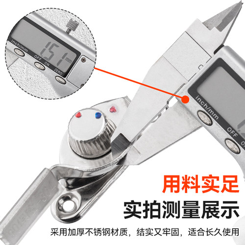 顶谷不锈钢门窗月牙锁铝合金窗户锁扣塑钢窗锁钩子推拉窗锁扣移门 - 图2