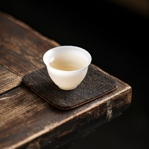 复古风香云纱茶垫杯垫9x9cm蚕丝茶道配件防滑茶杯隔热茶垫 - 图2