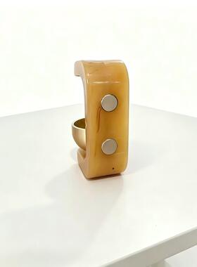 黄色塑料C型钟铃铛门铃吸门式入户风铃进门开门提醒铃铛乔迁礼物