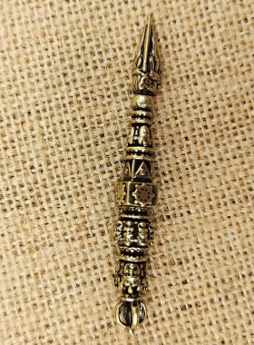 复古典藏国风艺术黄铜摆件古法手工匠作藏挂件明王金刚杵汽车钥匙