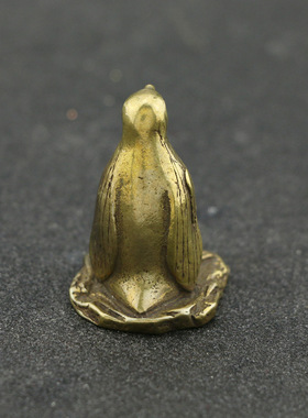 新品萌小企鹅纯铜壶盖日本动物