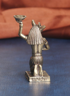 黄铜阿努比斯摆件仿古文玩檀香