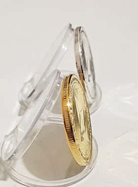 新款真正纯金属重金银色纪念硬币定制收藏财神爷到恭喜福字双面款