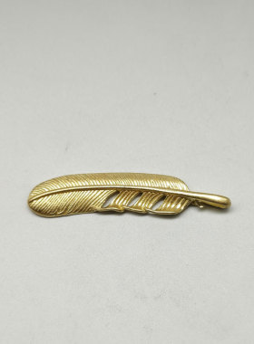 复古典藏国风艺术黄铜摆件古法手工匠作时尚羽毛钥匙扣配饰车挂件