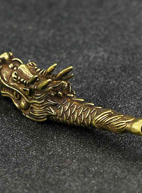 复古龙头烟斗老式黄铜工艺品