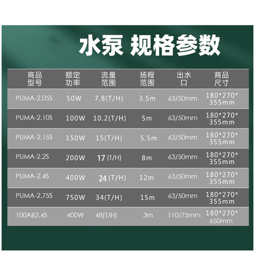 日本鱼池户外潜水泵锦鲤鱼池大流量循环过滤泵鱼池塘大功率抽水泵 - 图2