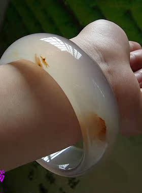 纯天然原色纹理加宽加厚玛瑙手镯