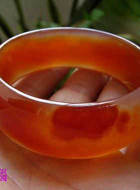 58mm原色精美纹理玛瑙手镯