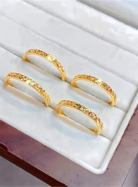 2025新款韩版碎冰水波纹戒指