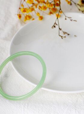 饰品圆条一步一响少女镯细显白