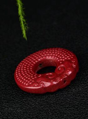 扣双朱砂平安双龙砂本命年朱砂