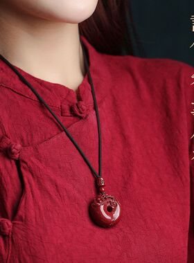 平安吊坠吊坠朱砂扣货源厂家挂件