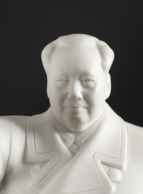 德化白瓷毛主席瓷像毛泽东陶瓷塑像全身像挥手摆件胜利从古田开始