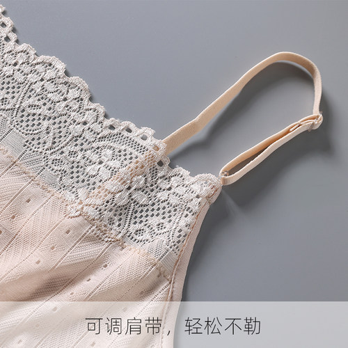 夏季高档桑蚕丝防走光裹胸 蕾丝百搭真丝小背心薄款打底美背抹胸 - 图2